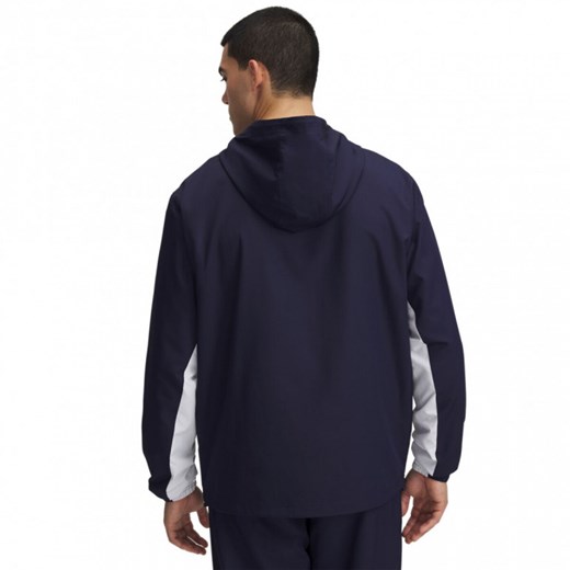 Męska kurtka wiatrówka Under Armour UA Rival Woven - granatowa ze sklepu Sportstylestory.com w kategorii Bluzy męskie - zdjęcie 177895966