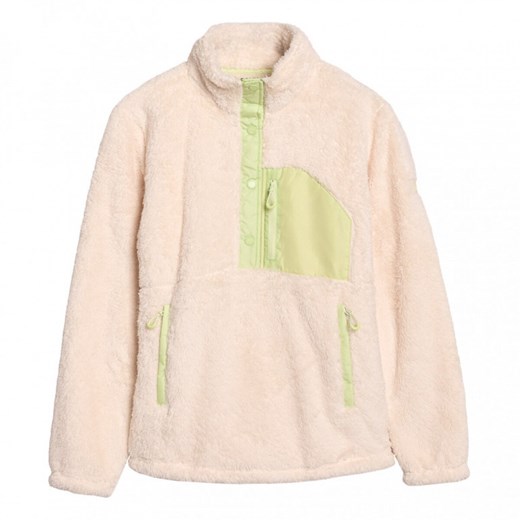Damska bluza polarowa sherpa Roxy Alabama - beżowa ze sklepu Sportstylestory.com w kategorii Bluzy damskie - zdjęcie 177896027