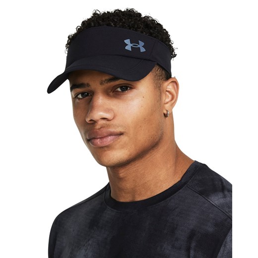 Męski daszek do biegania Under Armour M Iso-Chill Launch Visor - czarny ze sklepu Sportstylestory.com w kategorii Czapki z daszkiem męskie - zdjęcie 177896167