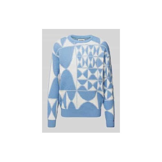 Sweter z dzianiny z prążkowanymi wykończeniami ze sklepu Peek&Cloppenburg  w kategorii Swetry męskie - zdjęcie 177896305