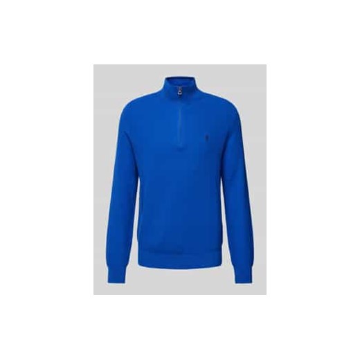 Sweter z dzianiny z wyhaftowanym logo ze sklepu Peek&Cloppenburg  w kategorii Swetry męskie - zdjęcie 177896356