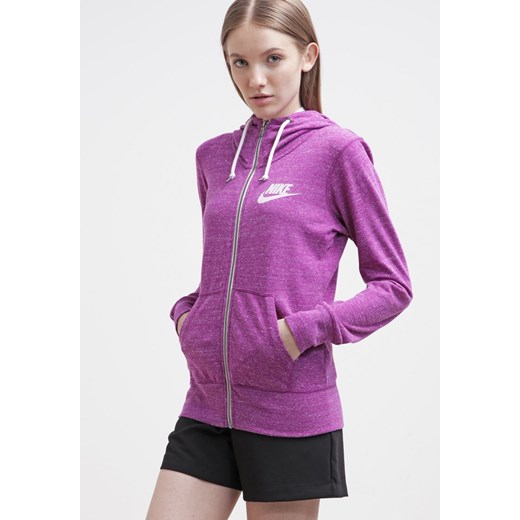 Nike Sportswear GYM VINTAGE Bluza rozpinana bold berry zalando fioletowy Bluzy rozpinane damskie