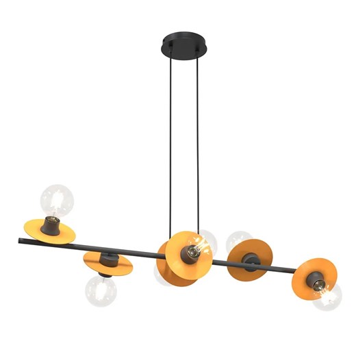 Nowoczesna czarno-pomarańczowa lampa wisząca - D159 R1-A27 ze sklepu Edinos.pl w kategorii Lampy wiszące - zdjęcie 177898407