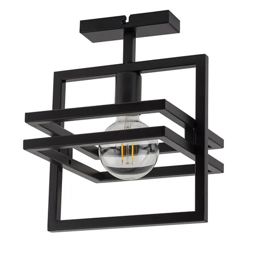 Czarna industrialna lampa sufitowa ze stali W6-F19 ze sklepu Edinos.pl w kategorii Lampy wiszące - zdjęcie 177898509