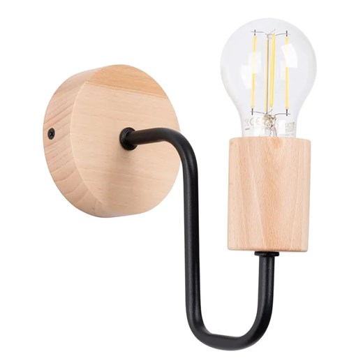 Czarny metalowy kinkiet - D285-Avic Lumes One Size Edinos.pl