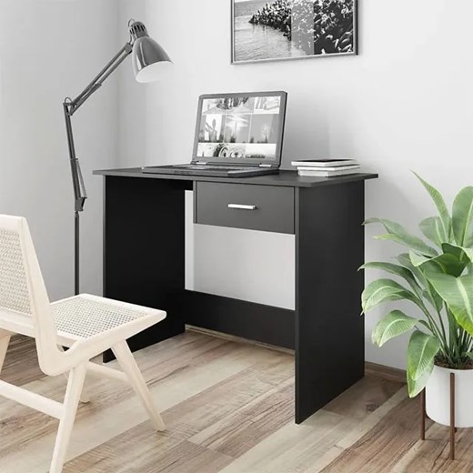 Czarne minimalistyczne biurko do biura - Axon Elior One Size Edinos.pl