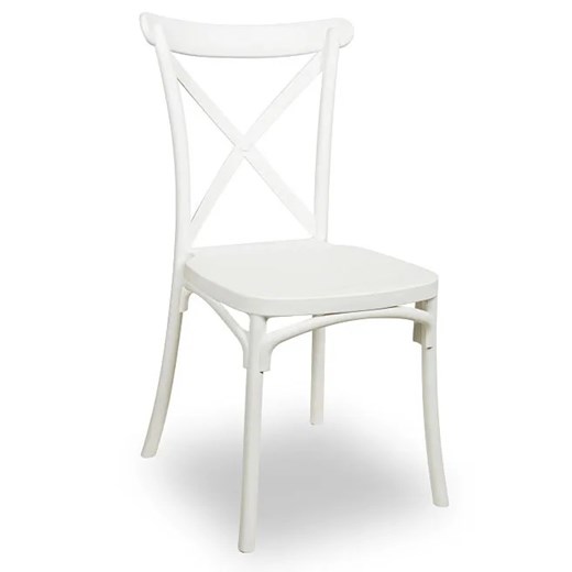 Białe krzesło stołowe w stylu chiavari W5-E77 ze sklepu Edinos.pl w kategorii Krzesła - zdjęcie 177899229