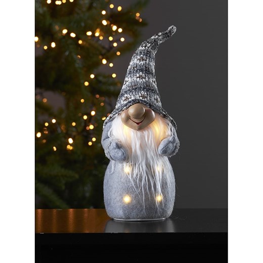 STAR Trading Figurka dekoracyjna LED &quot;Joylight&quot; w kolorze szarym - wys. 40 x Ø 12 cm ze sklepu Limango Polska w kategorii Dekoracje - zdjęcie 177907067