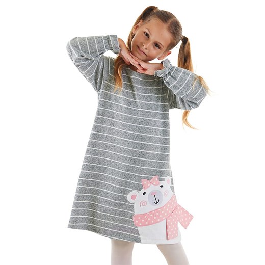 Denokids Sukienka &quot;Teddy Bear&quot; w kolorze szarym ze sklepu Limango Polska w kategorii Sukienki dziewczęce - zdjęcie 177907387