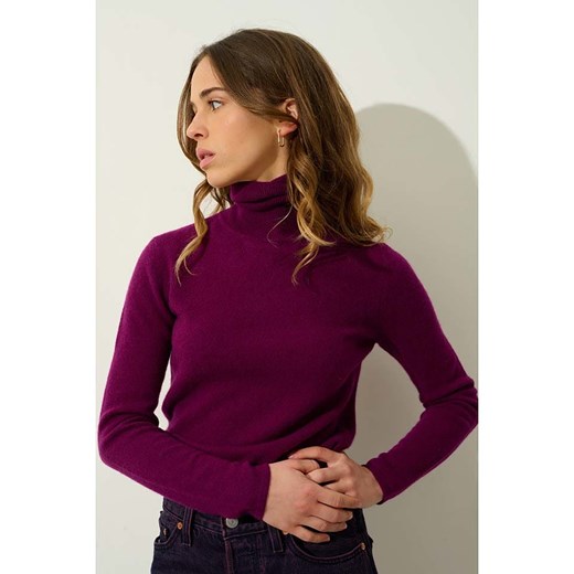 AUTHENTIC CASHMERE Kaszmirowy golf &quot;Bise&quot; w kolorze fioletowym ze sklepu Limango Polska w kategorii Swetry damskie - zdjęcie 177909577