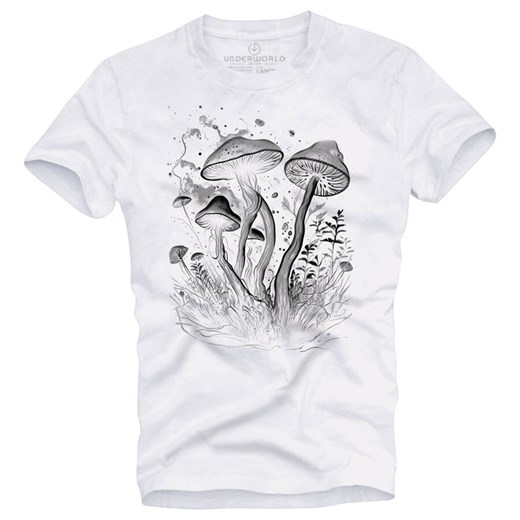 T-shirt męski UNDERWORLD Mushrooms ze sklepu morillo w kategorii T-shirty męskie - zdjęcie 177910155