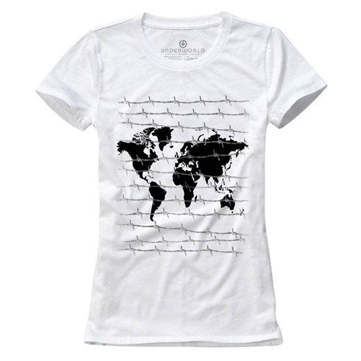 T-shirt damski UNDERWORLD World biały ze sklepu morillo w kategorii Bluzki damskie - zdjęcie 177912328