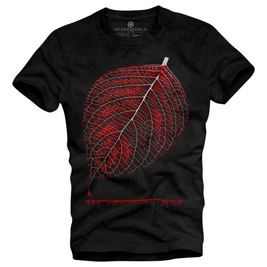 T-shirt męski UNDERWORLD Leaf czarny ze sklepu morillo w kategorii T-shirty męskie - zdjęcie 177912717