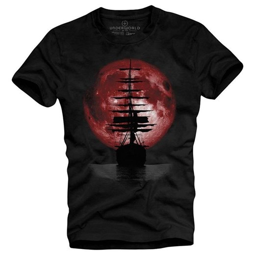 T-shirt męski UNDERWORLD Ship czerwony ze sklepu morillo w kategorii T-shirty męskie - zdjęcie 177912918