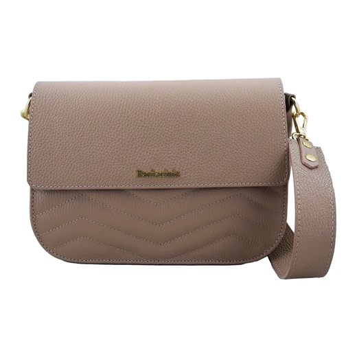 Torebka skórzana crossbody włoska - Różowa pudrowa ze sklepu Barberinis w kategorii Listonoszki - zdjęcie 177917417