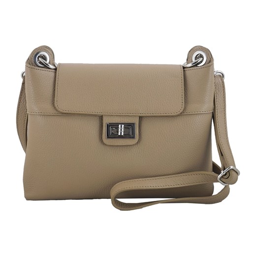 Torebka damska skórzana crossbody - Beżowa ze sklepu Barberinis w kategorii Listonoszki - zdjęcie 177919656