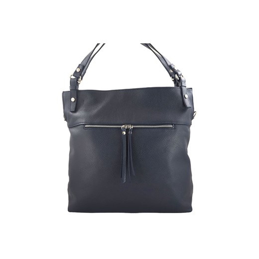 Duży skórzany worek / shopper bag - A4 - Granatowy ze sklepu Barberinis w kategorii Torby Shopper bag - zdjęcie 177919799