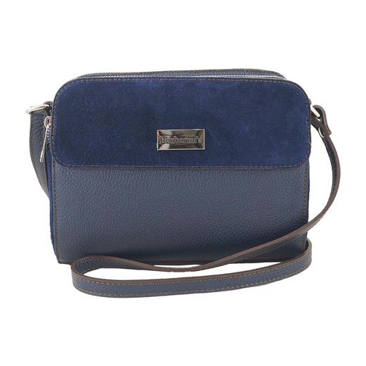 Torebka skórzana crossbody zamszowa - Granatowa ze sklepu Barberinis w kategorii Listonoszki - zdjęcie 177919857
