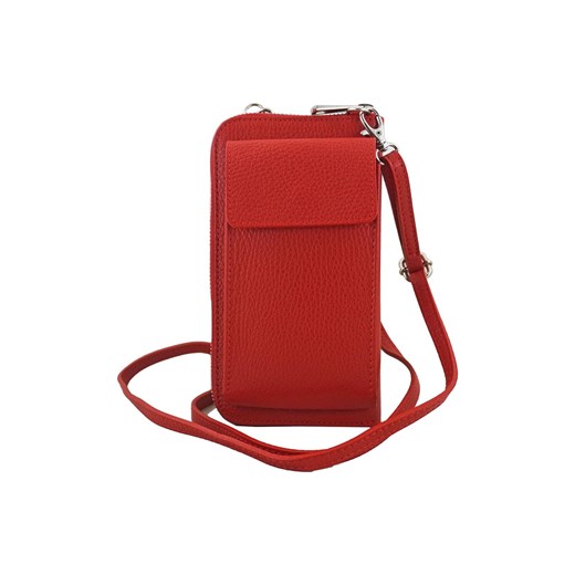 Portfel / etui na telefon ze skóry naturalnej - Czerwony jasny ze sklepu Barberinis w kategorii Etui - zdjęcie 177920016