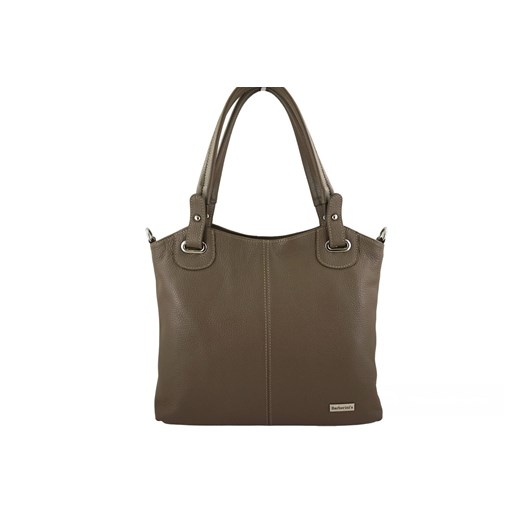 Codzienna duża torebka damska - Beżowa ciemna ze sklepu Barberinis w kategorii Torby Shopper bag - zdjęcie 177921389