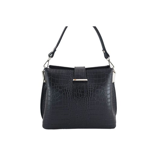Klasyczne torebki skórzane - CROCO - Czarny ze sklepu Barberinis w kategorii Torby Shopper bag - zdjęcie 177925126