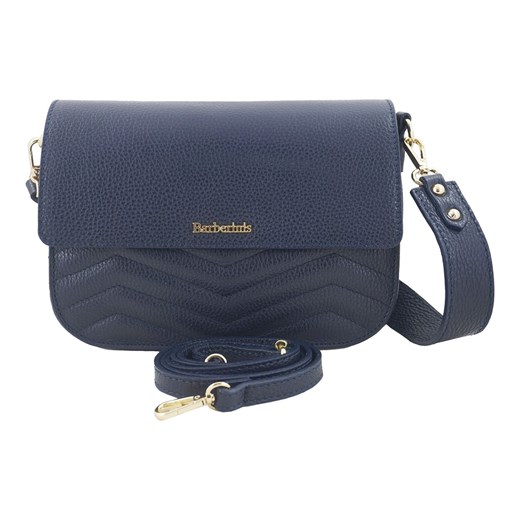 Torebka skórzana crossbody włoska - Granatowa ze sklepu Barberinis w kategorii Listonoszki - zdjęcie 177925426