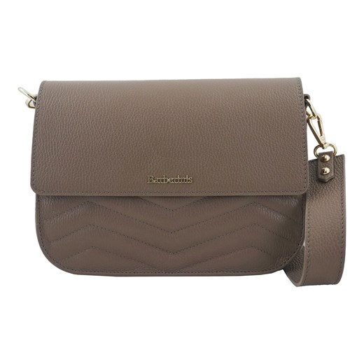 Torebka skórzana crossbody włoska - Beżowa ciemna ze sklepu Barberinis w kategorii Listonoszki - zdjęcie 177925457