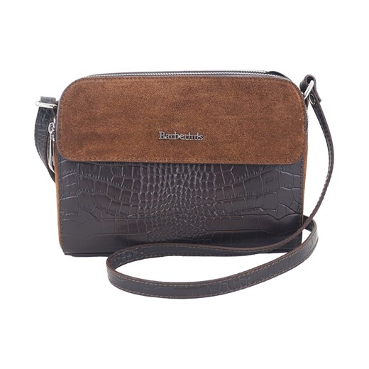 Stylowa torebka crossbody trzykomorowa - Brązowa ciemna ze sklepu Barberinis w kategorii Listonoszki - zdjęcie 177925606