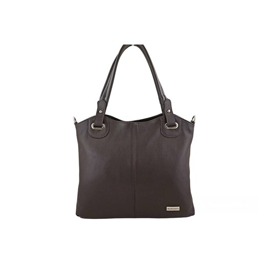 Codzienna duża torebka damska - Brązowa ciemna ze sklepu Barberinis w kategorii Torby Shopper bag - zdjęcie 177927825