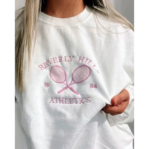 Luźna bluza oversize Beverly Hills - Biały / S ze sklepu Valetta.pl w kategorii Bluzy damskie - zdjęcie 177932799