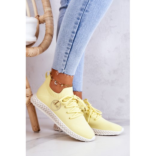 Buty Sportowe Damskie Żółte GOE JJ2N4150 ze sklepu ZAZOO w kategorii Torby Shopper bag - zdjęcie 177938447
