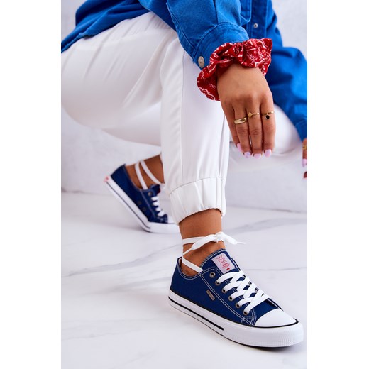 Trampki Damskie Cross Jeans Granatowe JJ2R4012C ze sklepu ZAZOO w kategorii Trampki damskie - zdjęcie 177938577