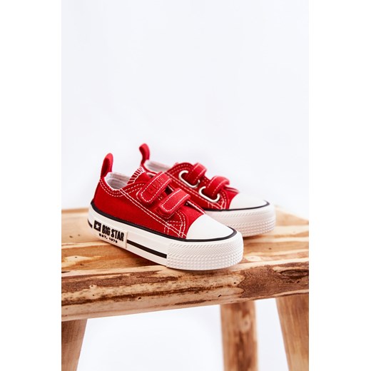 Trampki Dziecięce Materiał Rzep Czerwone BIG STAR KK374076 18 okazja ZAZOO