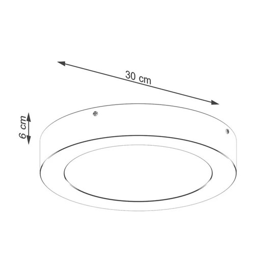 Biały okrągły plafon z modułem LED 30 cm - A600-Uvix Lumes One Size Edinos.pl