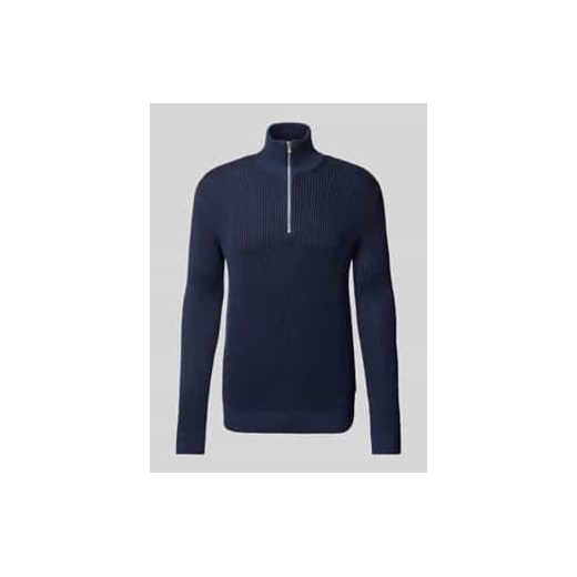 Sweter z dzianiny z kołnierzem model ‘RBLALIAM’ ze sklepu Peek&Cloppenburg  w kategorii Swetry męskie - zdjęcie 177943797