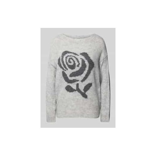 Sweter o kroju oversized z dzianiny z wiskozy model ‘Emma’ ze sklepu Peek&Cloppenburg  w kategorii Swetry damskie - zdjęcie 177943928