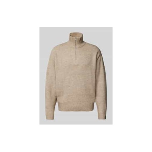 Bluza z kołnierzem i prążkowanymi wykończeniami model ‘OLLIE’ ze sklepu Peek&Cloppenburg  w kategorii Swetry męskie - zdjęcie 177943985