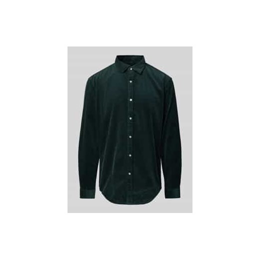 Koszula sztruksowa o kroju tailored fit z kołnierzykiem typu kent ze sklepu Peek&Cloppenburg  w kategorii Koszule męskie - zdjęcie 177944559