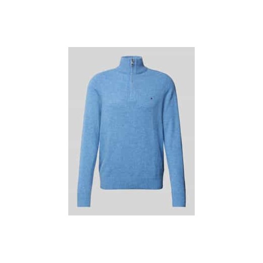 Sweter wełniany ze stójką model ‘LAMBSWOOL’ ze sklepu Peek&Cloppenburg  w kategorii Swetry męskie - zdjęcie 177944595