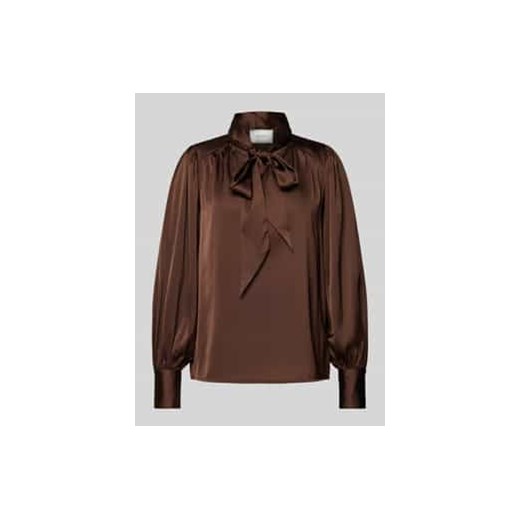 Bluzka o kroju regular fit z wiązaniem pod szyją i bufiastymi rękawami model ‘Jaz’ ze sklepu Peek&Cloppenburg  w kategorii Bluzki damskie - zdjęcie 177944598