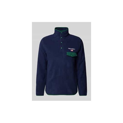 Sweter z dzianiny z wyhaftowanym logo ze sklepu Peek&Cloppenburg  w kategorii Bluzy męskie - zdjęcie 177944847