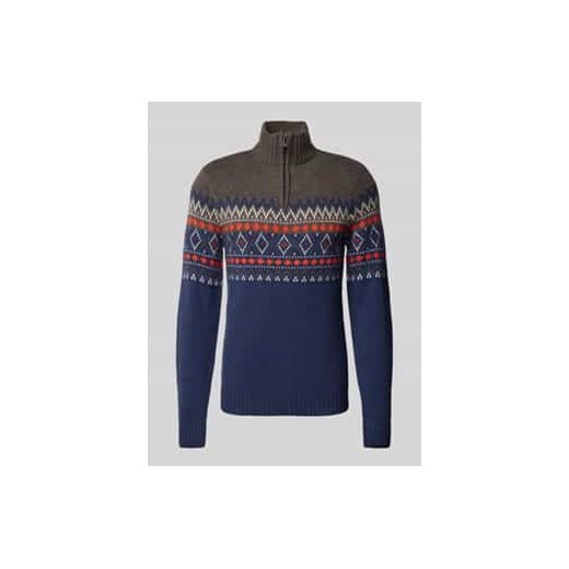 Sweter z dzianiny ze stójką ze sklepu Peek&Cloppenburg  w kategorii Swetry męskie - zdjęcie 177944999