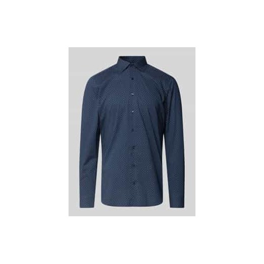 Koszula biznesowa o kroju body fit z kołnierzykiem typu kent ze sklepu Peek&Cloppenburg  w kategorii Koszule męskie - zdjęcie 177945015