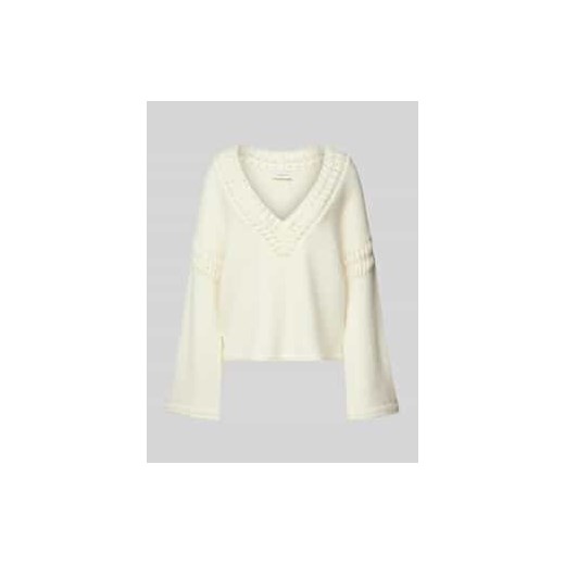 Sweter z dzianiny o kroju oversized z dekoltem w serek model ‘YARI’ ze sklepu Peek&Cloppenburg  w kategorii Swetry damskie - zdjęcie 177945376