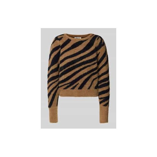 Sweter z dzianiny o kroju regular fit z rękawami z plisami model ‘PIUMO’ ze sklepu Peek&Cloppenburg  w kategorii Swetry damskie - zdjęcie 177946159