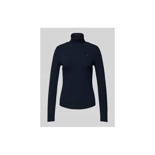 Bluzka z długim rękawem o kroju slim fit z golfem ze sklepu Peek&Cloppenburg  w kategorii Bluzki damskie - zdjęcie 177947108