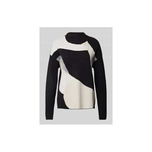Sweter z dzianiny z prążkowaną stójką ze sklepu Peek&Cloppenburg  w kategorii Swetry damskie - zdjęcie 177947245