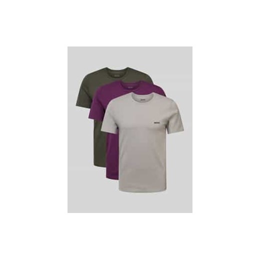 T-shirt z wyhaftowanym logo w zestawie 3 szt. ze sklepu Peek&Cloppenburg  w kategorii Podkoszulki męskie - zdjęcie 177947699