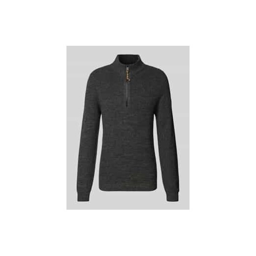 Sweter z dzianiny z prążkowanymi wykończeniami ze sklepu Peek&Cloppenburg  w kategorii Swetry męskie - zdjęcie 177948696