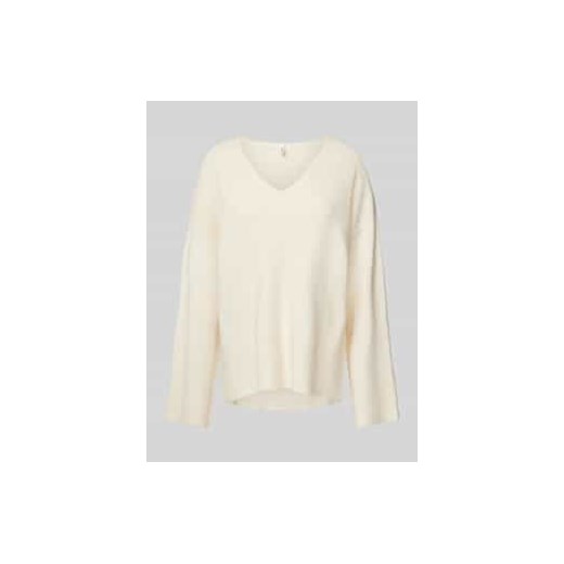 Sweter o kroju relaxed fit z dzianiny z wiskozy z głębokimi rozcięciami po bokach model ‘KATIA’ ze sklepu Peek&Cloppenburg  w kategorii Swetry damskie - zdjęcie 177948985